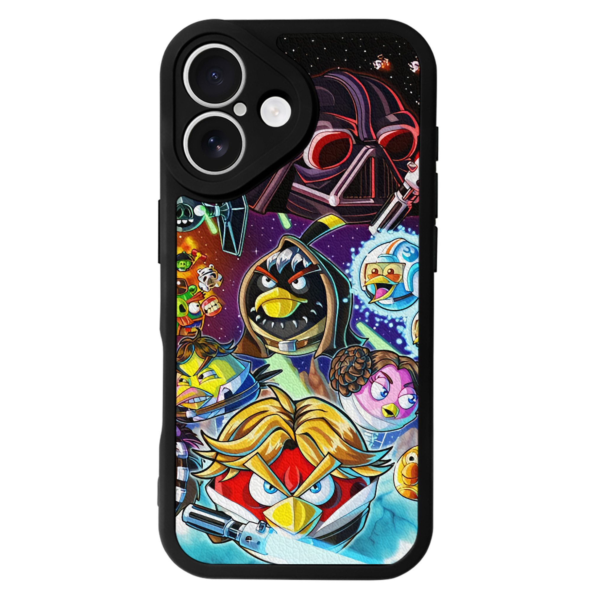 （画像用） Angry Birds アングリーバード 【iPhone 16シリーズ対応】シリコンスマホケース（レザー調） 材質：シリコン